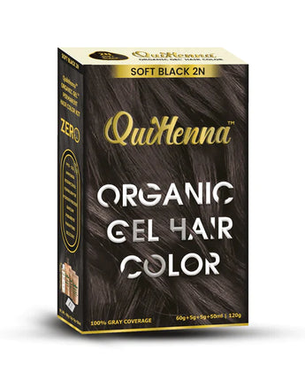 QuikHenna Gel Organic Hair Colour Soft Black 2N byPureNaturals