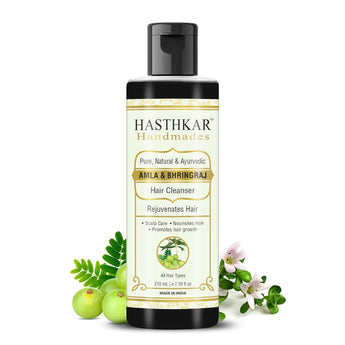 Hasthkar SLS & Paraben Free Amla & Bhringraj Hair Shampoo- 210ml - BuyPureNaturals