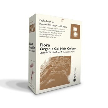 QH+ QuikHenna FLORA Organic Gel Double Use Hair Color- 70gm- 3N Dark Brown - BuyPureNaturals