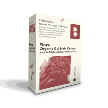 QH+ QuikHenna FLORA Organic Gel Double Use Hair Color- 70gm- 9RG Burgundy - BuyPureNaturals