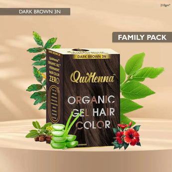 QuikHenna Organic Gel Hair Color 210 Gm -  3N Dark Brown - BuyPureNaturals