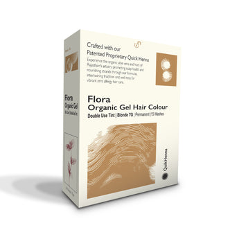 QH+ QuikHenna FLORA Organic Gel Double Use Hair Color- 70gm- 7G Blonde - BuyPureNaturals