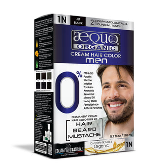 Aequo Organic Cream Hair Colour for Men- 170ml - 1N Jet Black - BuyPureNaturals