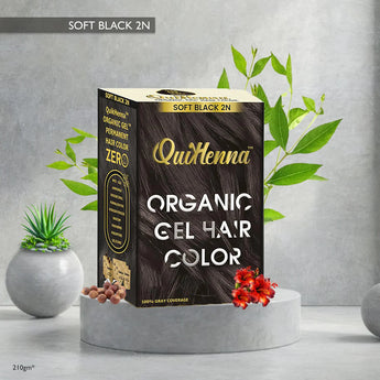 QuikHenna Organic Gel Hair Color 210 Gm -2N Soft Black - BuyPureNaturals