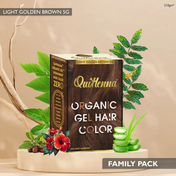 QuikHenna Organic Gel Hair Color 210 Gm - 5G Light Golden Brown - BuyPureNaturals