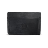 Daira - Twin Pocket Leather Card Holder - Ebony Black - BuyPureNaturals