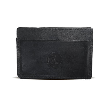 Daira - Twin Pocket Leather Card Holder - Ebony Black - BuyPureNaturals