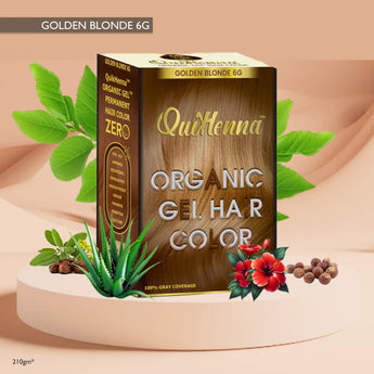 Quikhenna Organic Gel Hair Color 210 Gm - 6G GOLDEN BLONDE