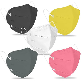 byPureNaturals 5 Layered N95 Reusable Washable Anti Pollution Face Mask With Ear Loop, Certified by CE, ISO & GMP with Bacterial Filtration Efficiency(BFE)≥95% - BuyPureNaturals