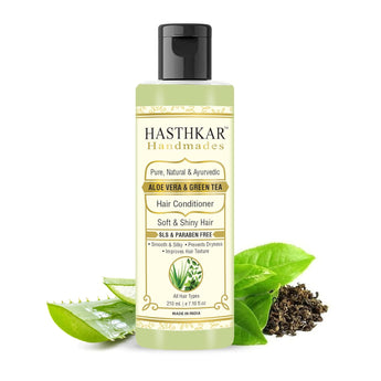 Hasthkar SLS & Paraben Free Aloevera & Green Tea Hair Conditioner- 210ml - BuyPureNaturals