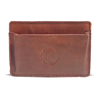 Daira - Twin Pocket Leather Card Holder - Cocoa Craft