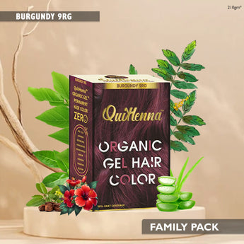 QuikHenna Organic Gel Hair Color 210 Gm - 9RG Burgundy - BuyPureNaturals