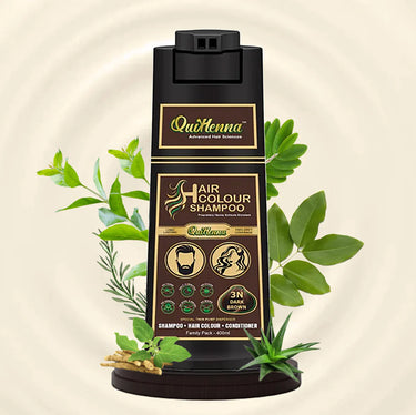 QH+ QuikHenna EVARA Organic Gel Hair Colour Shampoo- 400ml- 3N Dark Brown - BuyPureNaturals