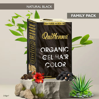 QuikHenna Organic Gel Hair Color 210 Gm - 1N Natural Black - BuyPureNaturals