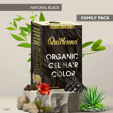 QuikHenna Organic Gel Hair Color 210 Gm - 1N Natural Black - BuyPureNaturals