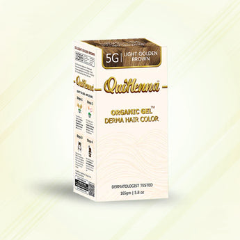QH+ QuikHenna CLINICA Organic Gel Innovative Derma Hair Color 165gm- 5G Light Golden Brown - BuyPureNaturals