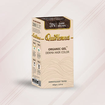 QH+ QuikHenna CLINICA Organic Gel Innovative Derma Hair Color 165gm- 3N Dark Brown - BuyPureNaturals