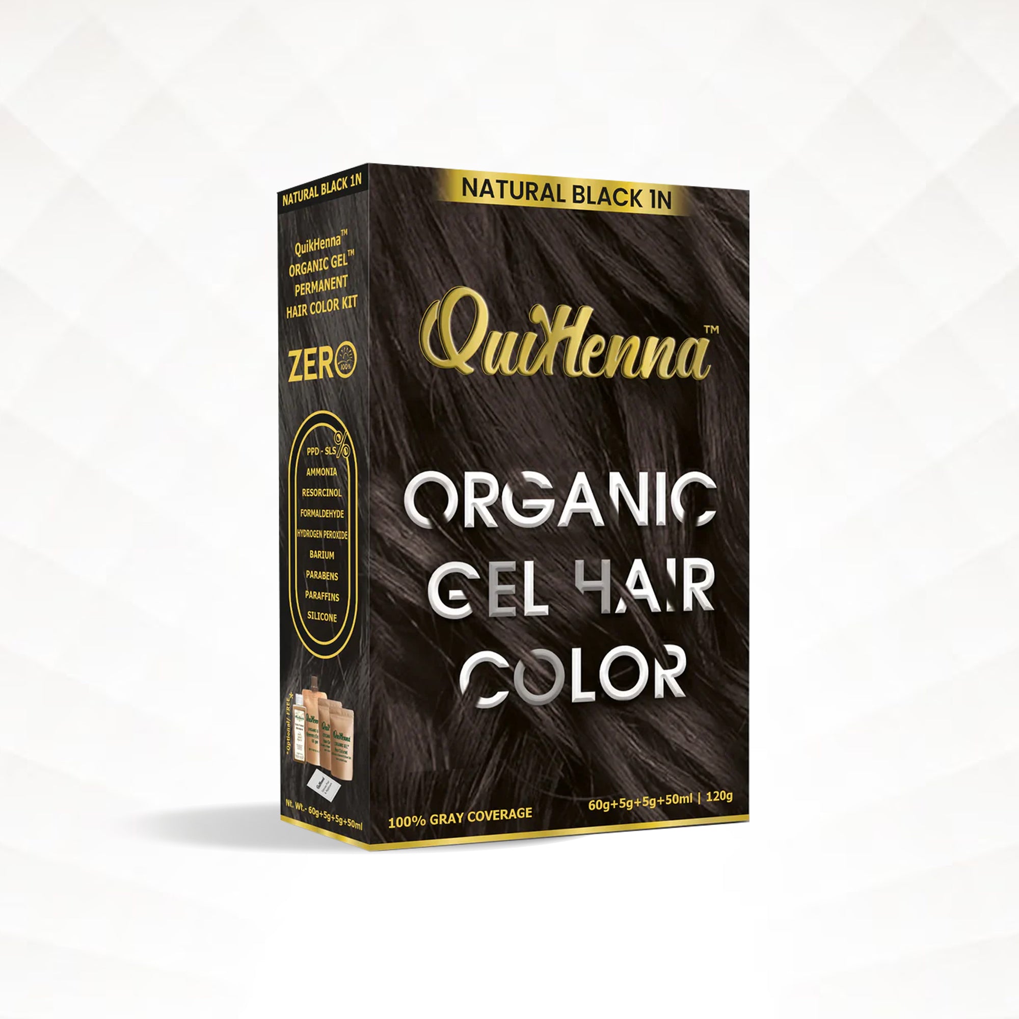 Quikhenna Organic Gel Colour byPureNaturals No Ammonia & No PPD Hair