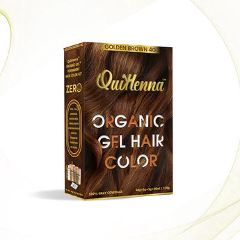 QuikHenna Organic Gel Hair Color 120 Gm - 4G Golden Brown - BuyPureNaturals