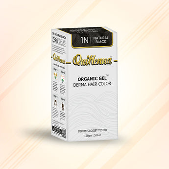 QH+ QuikHenna CLINICA Organic Gel Innovative Derma Hair Color 165gm- 1N Natural Black - BuyPureNaturals