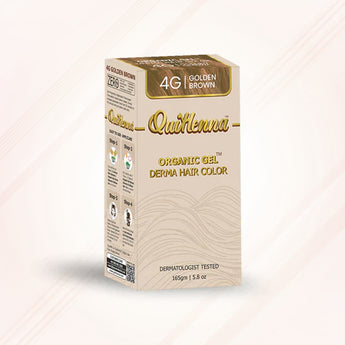QH+ QuikHenna CLINICA Organic Gel Innovative Derma Hair Color 165gm- 4G Golden Brown - BuyPureNaturals