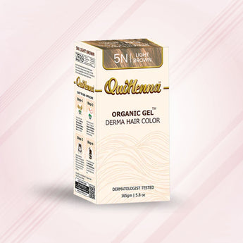 QH+ QuikHenna CLINICA Organic Gel Innovative Derma Hair Color 165gm- 5N Light Brown - BuyPureNaturals