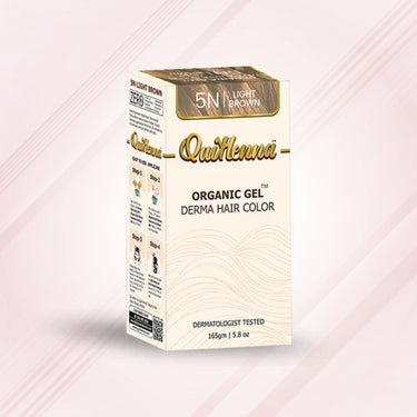 QH+ QuikHenna CLINICA Organic Gel Innovative Derma Hair Color 165gm- 5N Light Brown - BuyPureNaturals