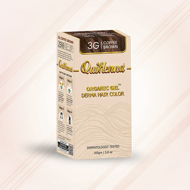 QH+ QuikHenna CLINICA Organic Gel Innovative Derma Hair Color 165gm- 3G Coffee Brown - BuyPureNaturals