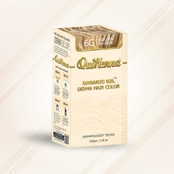 QH+ QuikHenna CLINICA Organic Gel Innovative Derma Hair Color 165gm- 6G Golden Brown - BuyPureNaturals