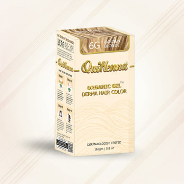 QH+ QuikHenna CLINICA Organic Gel Innovative Derma Hair Color 165gm- 6G Golden Brown - BuyPureNaturals