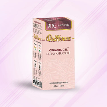 QH+ QuikHenna CLINICA Organic Gel Innovative Derma Hair Color 165gm- 9RG Burgundy - BuyPureNaturals
