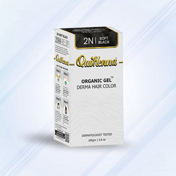 QH+ QuikHenna CLINICA Organic Gel Innovative Derma Hair Color 165gm- 2N Soft Black - BuyPureNaturals