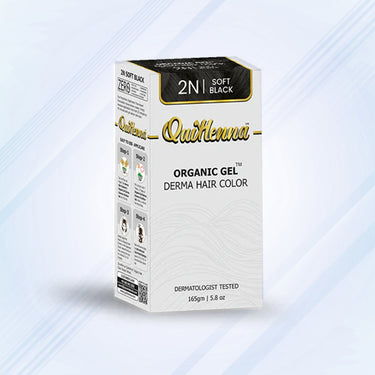 QH+ QuikHenna CLINICA Organic Gel Innovative Derma Hair Color 165gm- 2N Soft Black - BuyPureNaturals