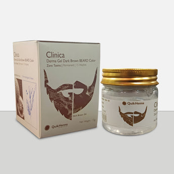 QH+ QuikHenna CLINICA Organic Gel Derma Dark Brown Beard Color- 72gm- 3N - BuyPureNaturals