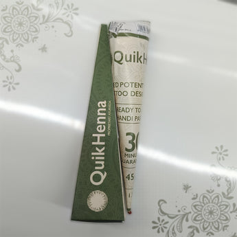 QH+ QuikHenna Med Potent Tattoo Design Cone | Natural Mehndi Cones - BuyPureNaturals
