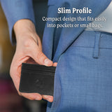 Daira - Multi Pocket Leather Card Holder - Ebony Black - BuyPureNaturals