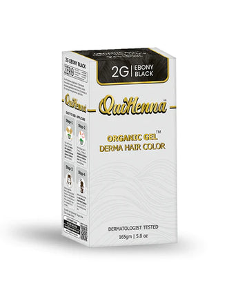 Quikhenna Derma Gel Organic Hair Colour Ebony Black 2G byPureNaturals