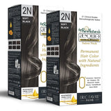 Aequo Organic Cream Hair Colour Salon Pack- 120ml- 2N Soft Black - BuyPureNaturals