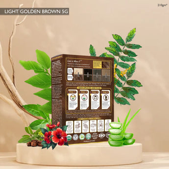 QuikHenna Organic Gel Hair Color 210 Gm - 5G Light Golden Brown - BuyPureNaturals