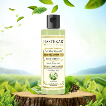 Hasthkar SLS & Paraben Free Aloevera & Green Tea Hair Conditioner- 210ml - BuyPureNaturals