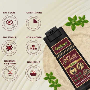 QH+ QuikHenna EVARA Organic Gel Hair Colour Shampoo- 200ml- 9RG Burgundy - BuyPureNaturals