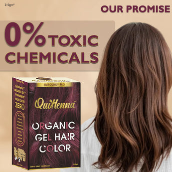 QuikHenna Organic Gel Hair Color 210 Gm - 9RG Burgundy - BuyPureNaturals