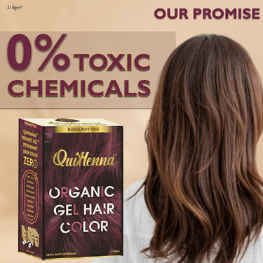 QuikHenna Organic Gel Hair Color 210 Gm - 9RG Burgundy - BuyPureNaturals