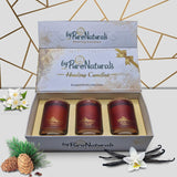 byPureNaturals Soy Wax Healing Candles- 200ml Jar (Pack of 3 - Vanilla, Jasmine & Cedarwood) - BuyPureNaturals