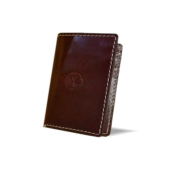 Daira - Bi-Fold Leather Card Holder Cum Wallet - Cocoa Craft