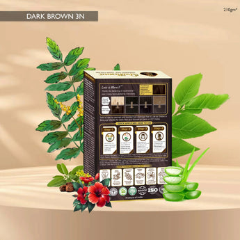QuikHenna Organic Gel Hair Color 210 Gm -  3N Dark Brown - BuyPureNaturals