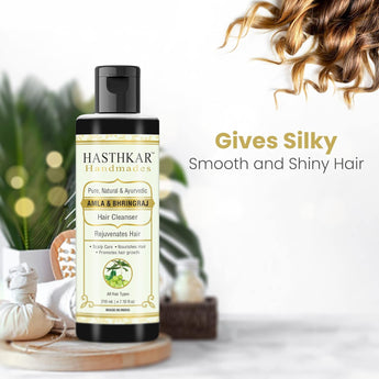 Hasthkar SLS & Paraben Free Amla & Bhringraj Hair Shampoo- 210ml - BuyPureNaturals