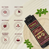 QH+ QuikHenna EVARA Organic Gel Hair Colour Shampoo- 400ml- 9RG Burgundy - BuyPureNaturals