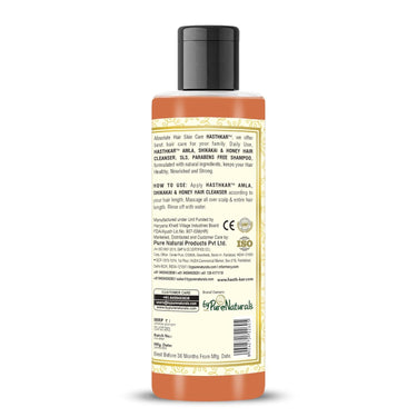 Hasthkar SLS & Paraben Free Amla Honey & Shikakai Hair Shampoo- 210ml - BuyPureNaturals