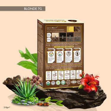 QuikHenna Organic Gel Hair Color 210 Gm - 7G Blonde - BuyPureNaturals
